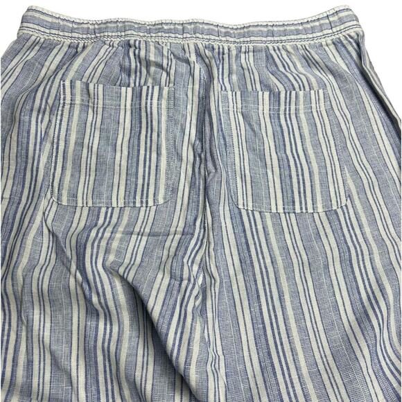 Gap NWT Blue Pin Stripe Linen Blend Pants - Picture 3 of 5